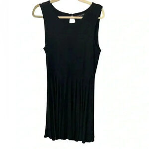 Classic Black A-Line Dress, party or business, Sz L